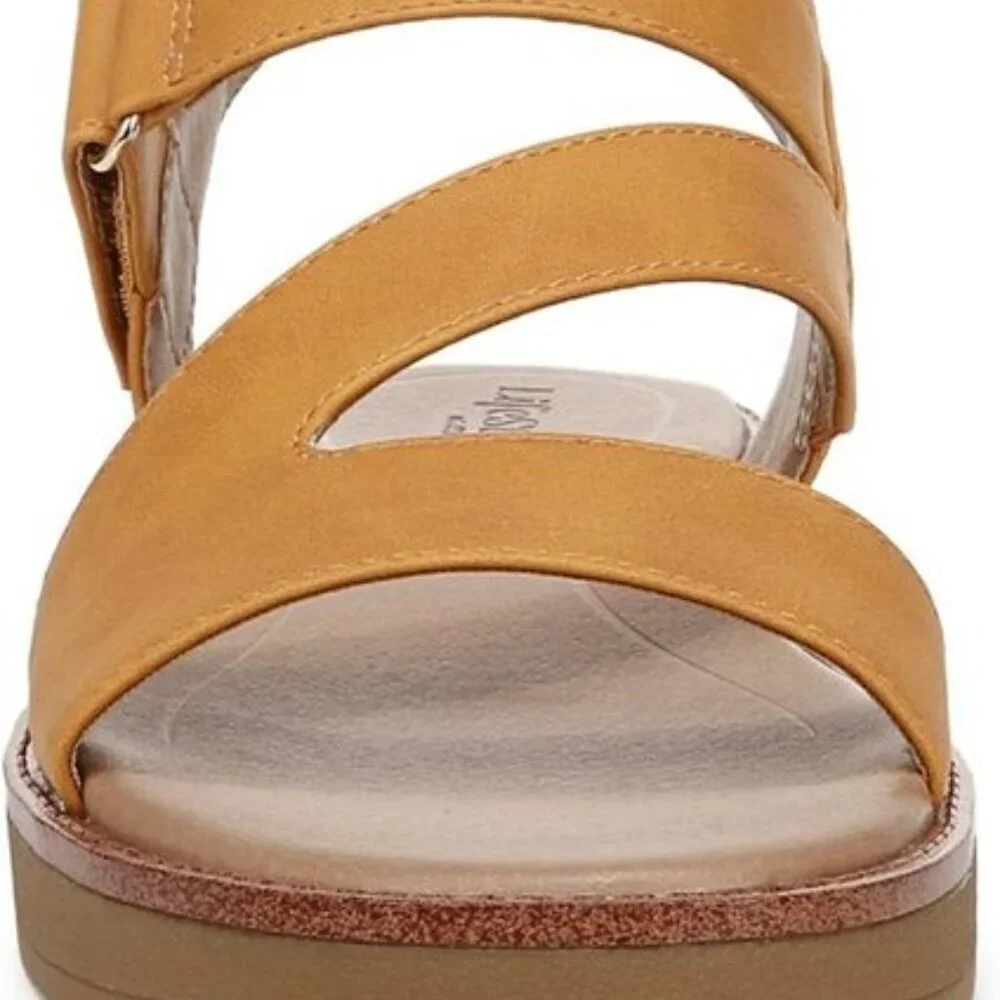 NIB LifeStride Women’s Waverly Sandal – Inca Gold, Size 8W